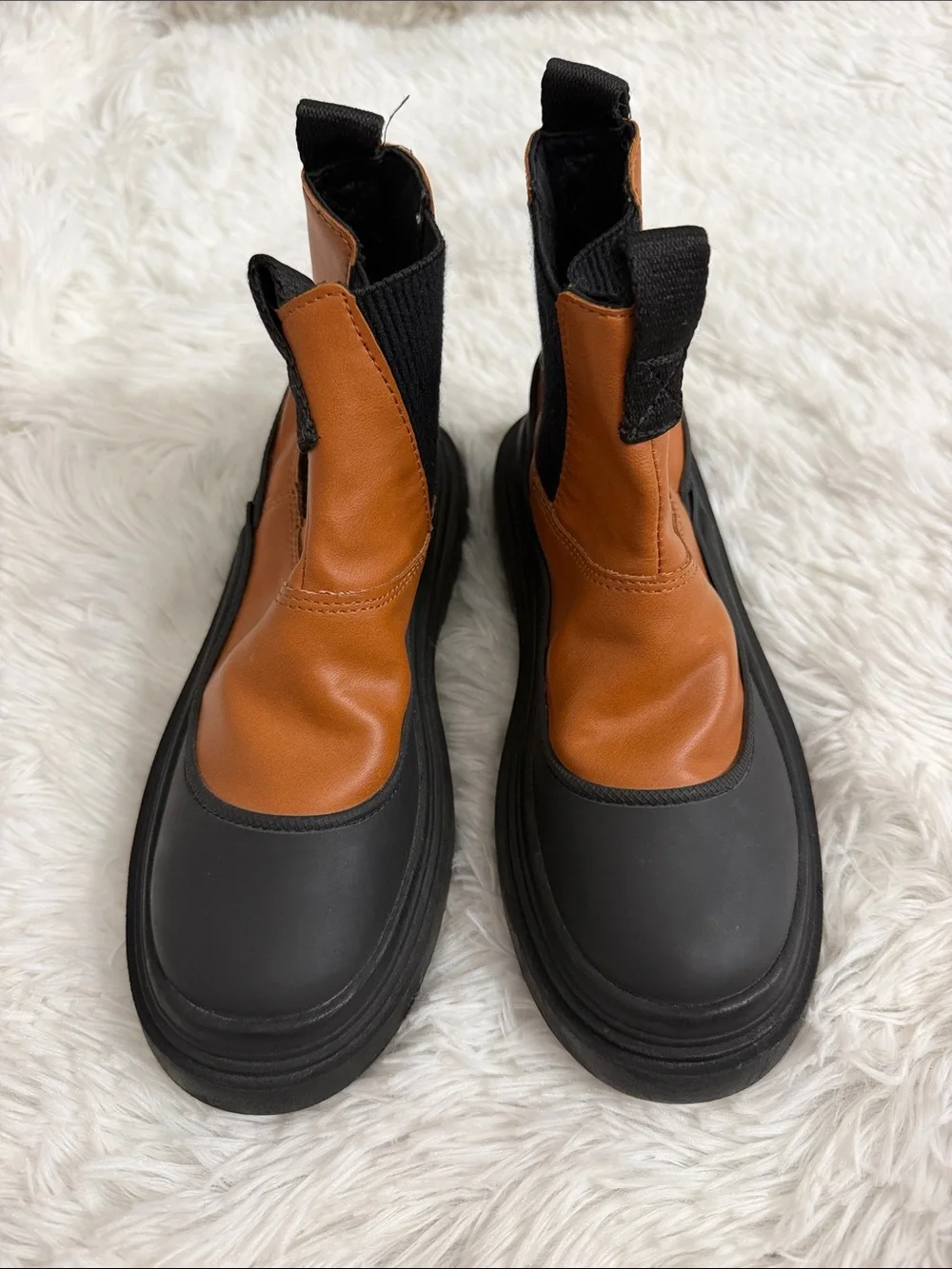 Zara Kids Rubber Toe Cap Ankle Boots